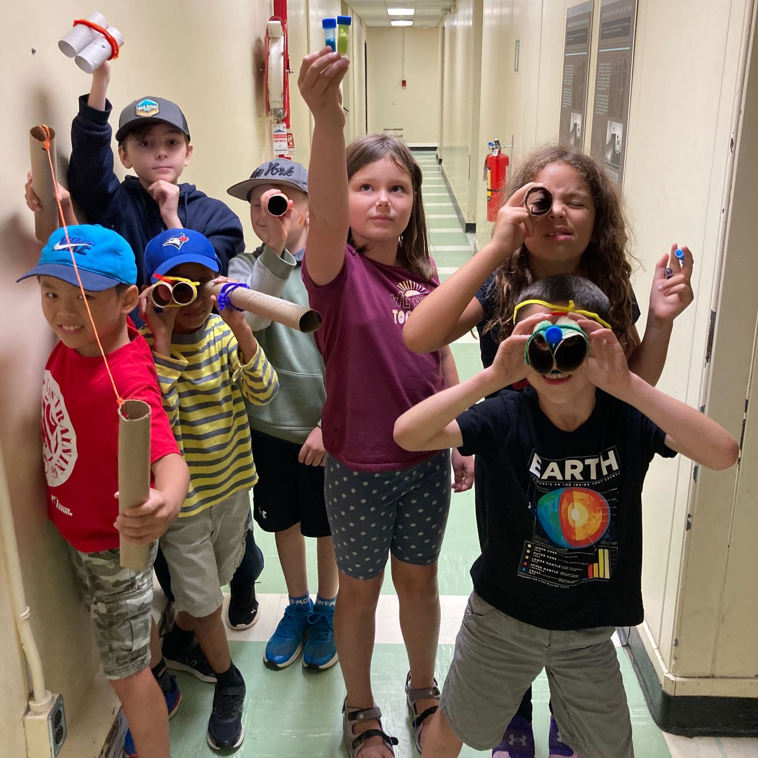 Children show off their homemade detective gadgets while attending the Diefenbunker's Spy Camp. 