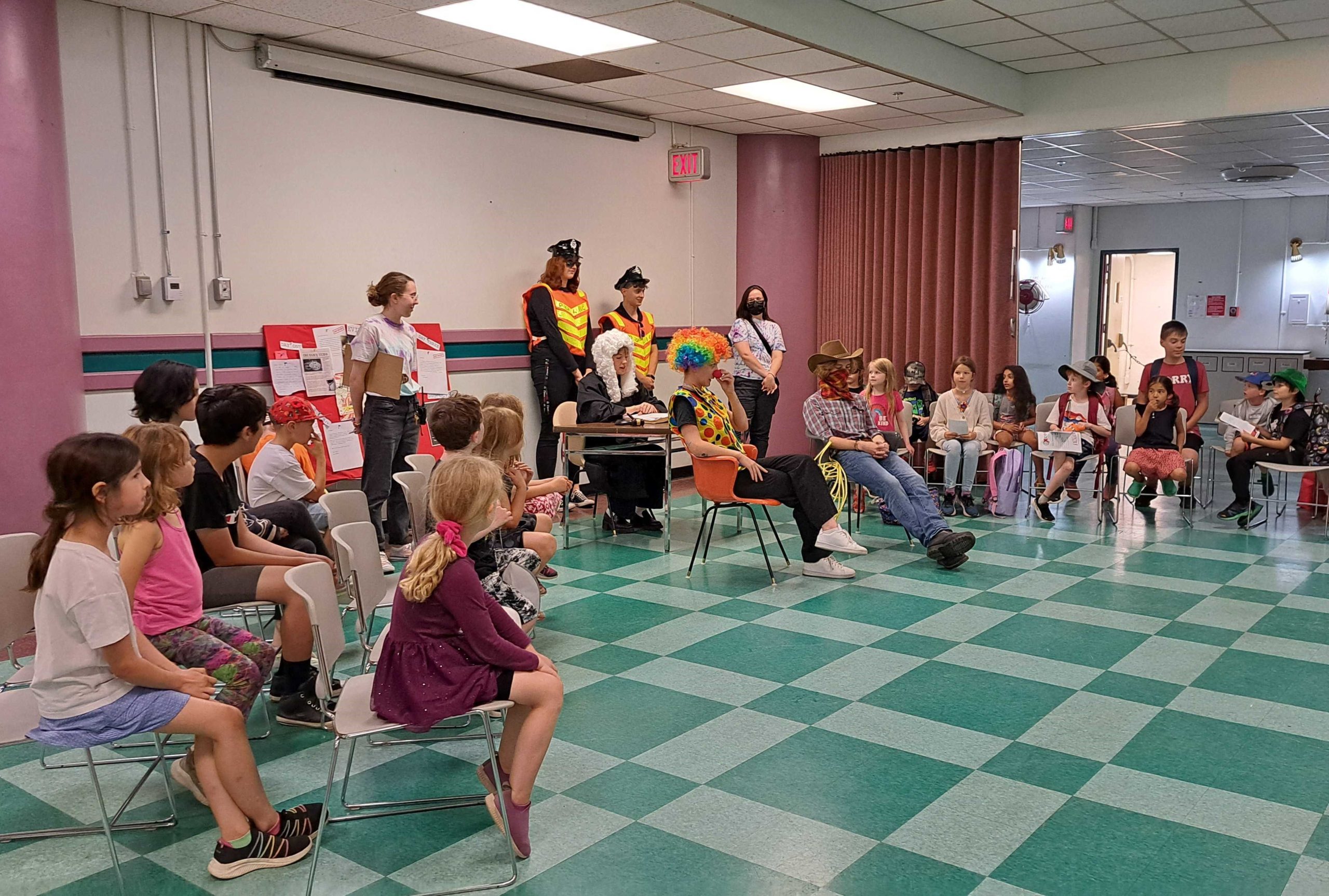 Spy campers gather for trial in the Diefenbunker's Cafeteria. 
