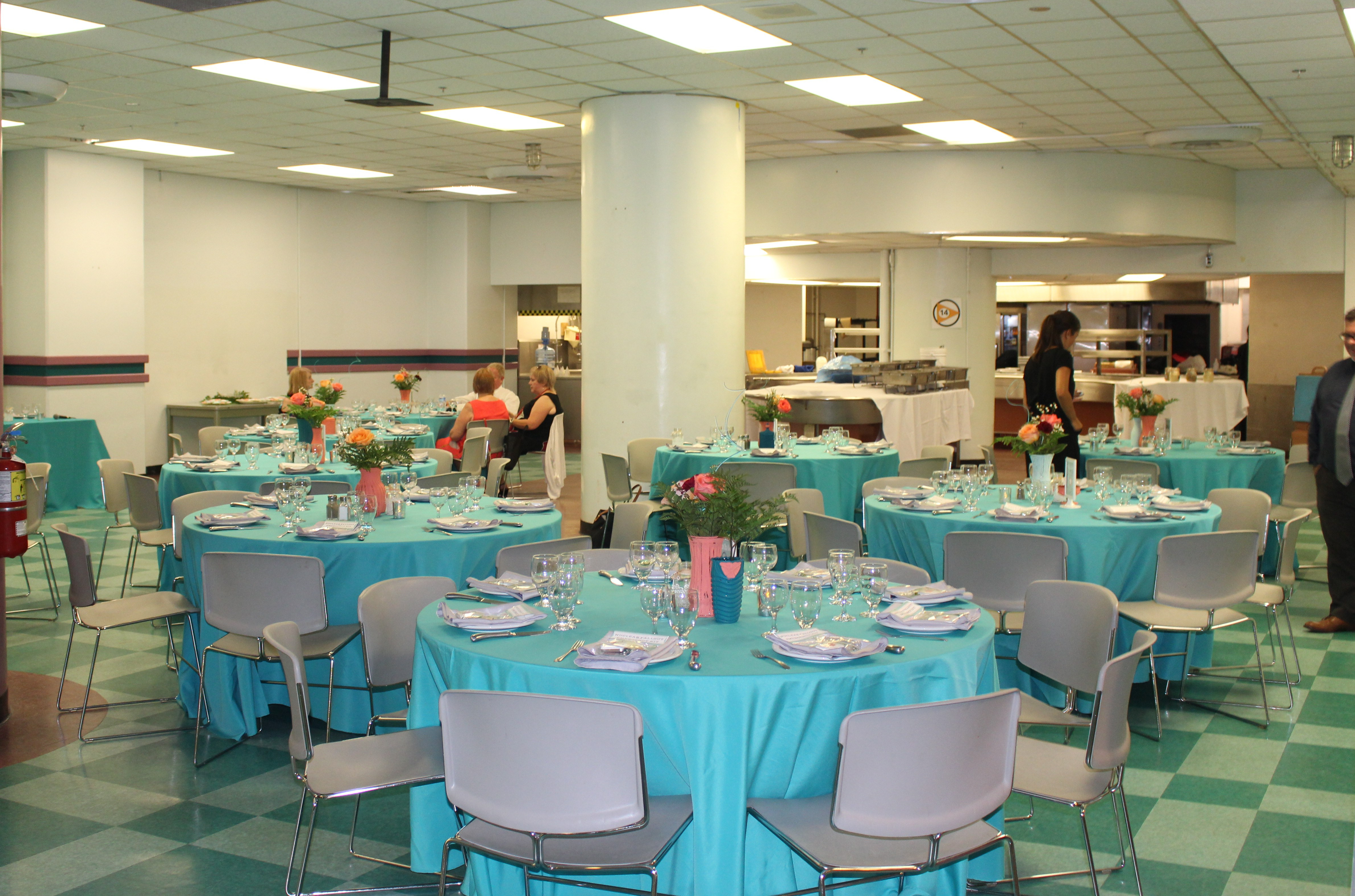 The Cafeteria set up for wedding reception