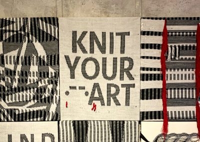 AiR 2020 Greta Grip "Knit Your Art" installed in the Bank of Canada Vault.