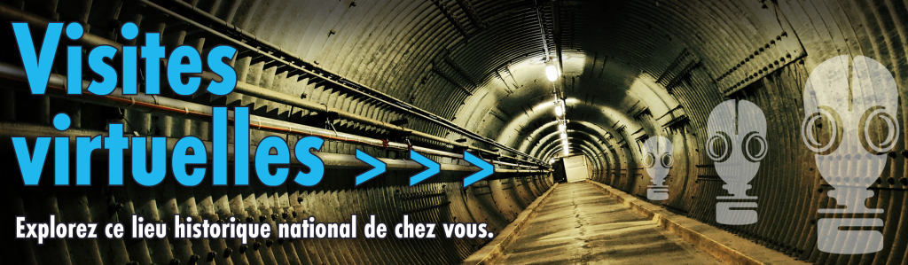The Blast Tunnel with "Visites virtuelles" text and gas mask graphic overlay.