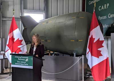 MP Jenna Sudds announces funding for the Diefenbunker on behalf of FedDev Ontario.