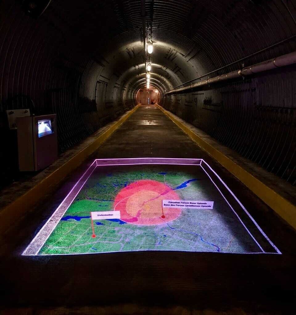 Blast Tunnel experience projected onto the floor of the Blast Tunnel.