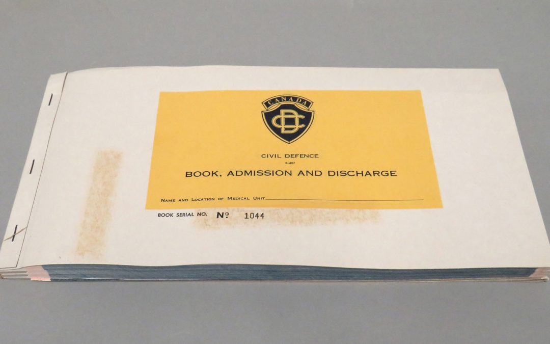Admission and Discharge Book from the Diefenbunker's collections.
