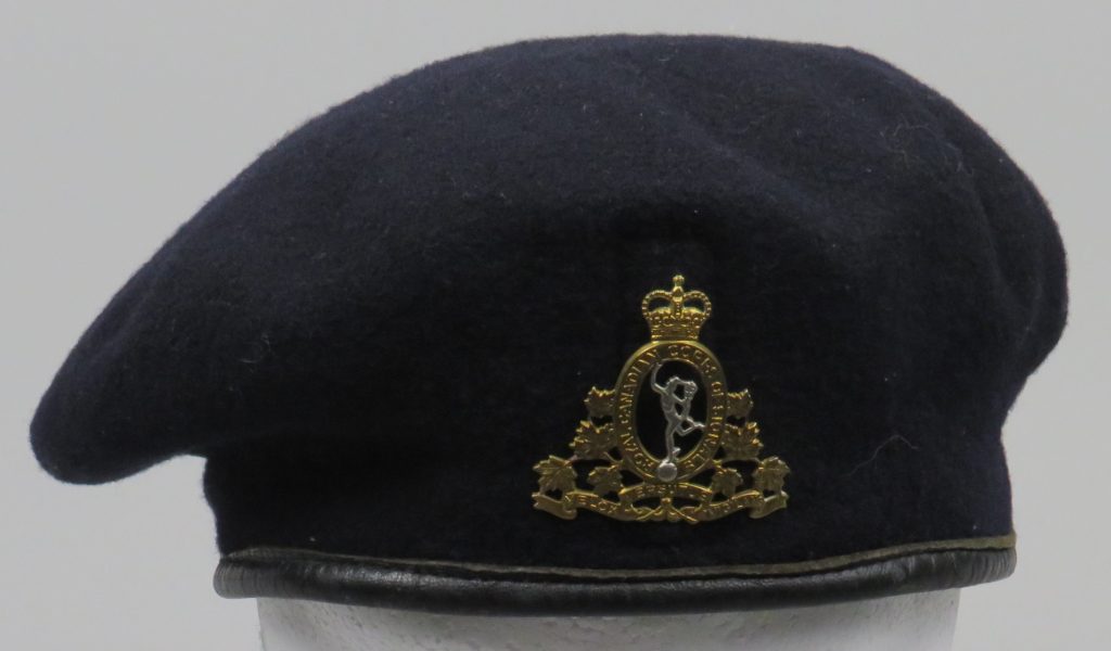 Blue beret from within the Diefenbunker's collections.