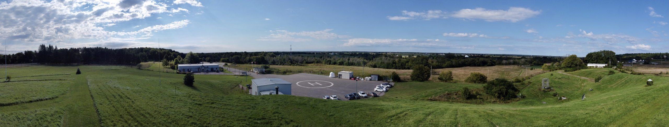 Panorama view of the Diefenbunker hillside and of rural Carp.