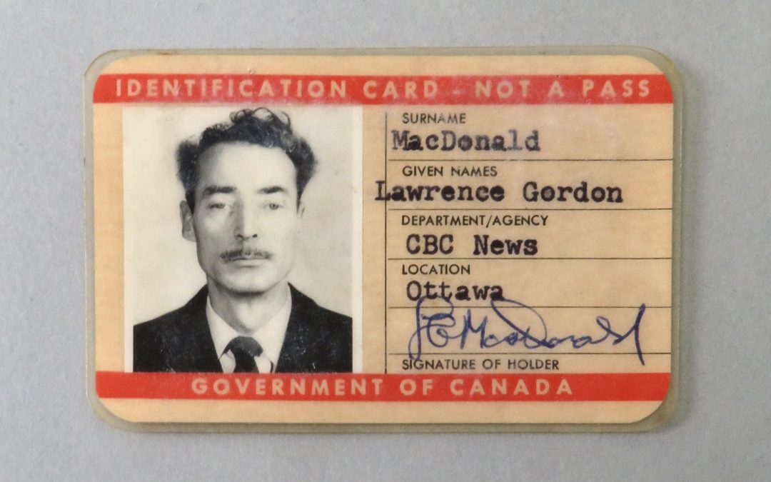 Identification card, Lawrence MacDonald, from the Diefenbunker's collections.