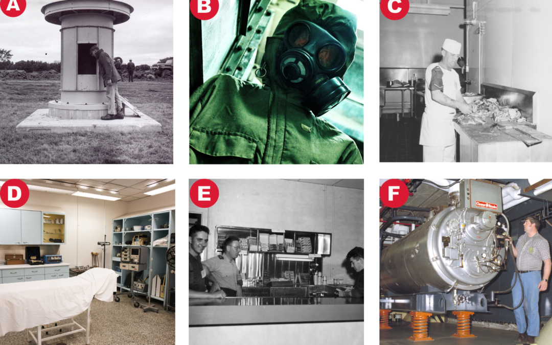 Collage image of various roles within the Diefenbunker.