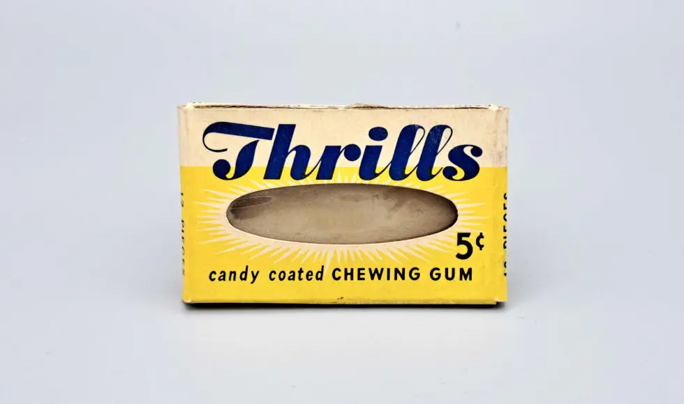 Thrills gum package from the Diefenbunker's collections.