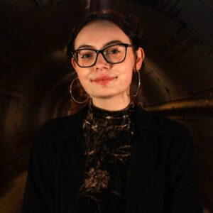 Headshot of Caleigh Cross in the Blast Tunnel of the Diefenbunker.