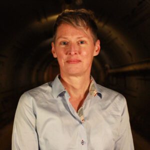 Headshot of Carolyn Hunter in the Blast Tunnel of the Diefenbunker.