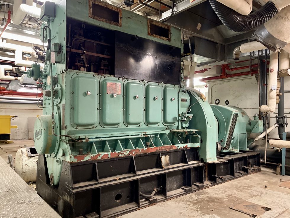 Diesel engine located in the Diefenbunker's Machine Room.