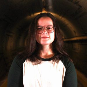 Headshot of Hailey Judd-Lunt in the Blast Tunnel of the Diefenbunker.