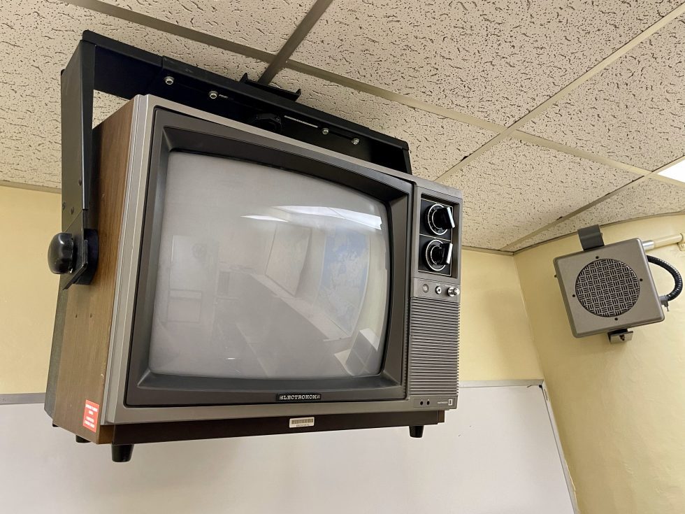 Closed-circuit television on the 300 Level of the Diefenbunker.