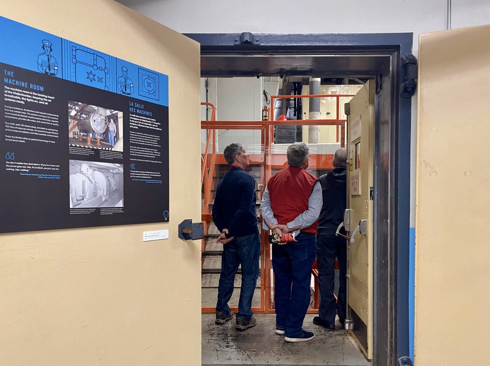 Visitors explore the Diefenbunker's new Machine Room viewing platform.