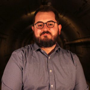 Headshot of Sean Campbell in the Blast Tunnel of the Diefenbunker.