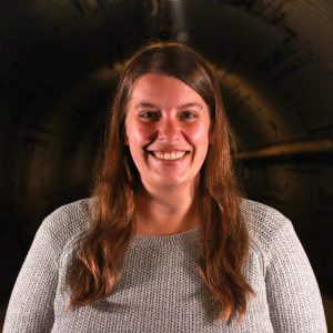 Headshot of Tobie Champion-Demers in the Blast Tunnel of the Diefenbunker.