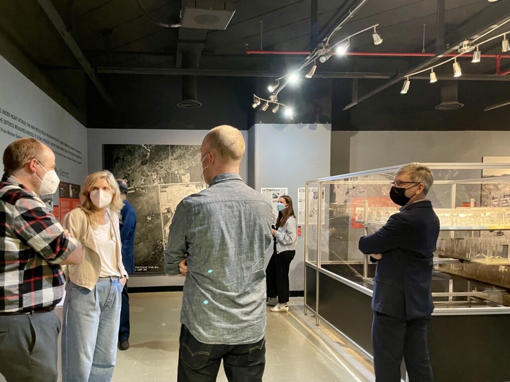 Pictured (L-R): Dr. Andrew Burtch, Dr. Sara Matthews, Dr. Matthew Farish, and Dr. Kevin Spooner discuss Building the Bunker.