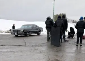 "Fatman" filming outside the Diefenbunker.