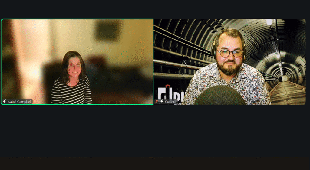 Dr. Isabel Campbell speaks on Zoom with Diefenbunker Curator Sean Campbell.