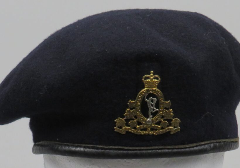 Blue beret from within the Diefenbunker's collections.