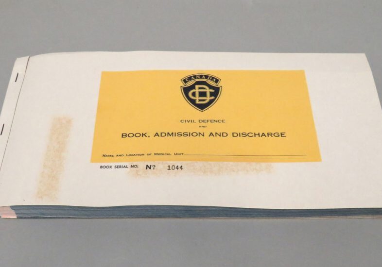 Admission and Discharge Book from the Diefenbunker's collections.