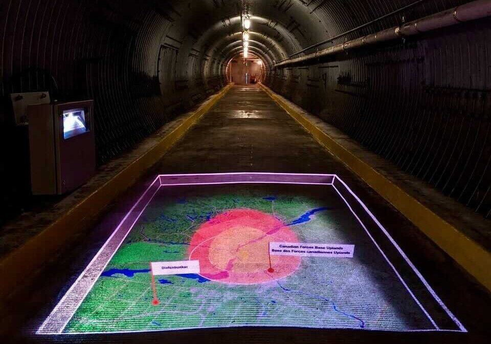 Blast Tunnel experience projected onto the floor of the Blast Tunnel.