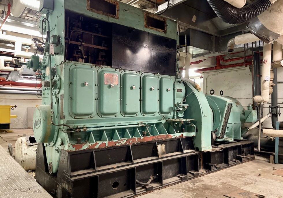 Diesel engine located in the Diefenbunker's Machine Room.