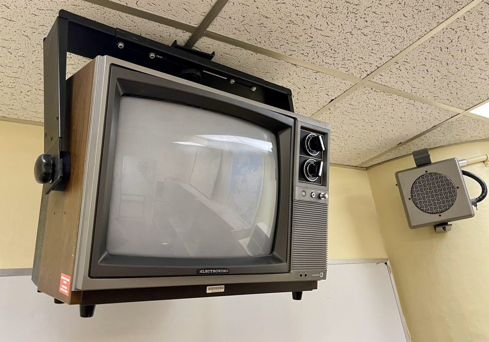 Closed-circuit television on the 300 Level of the Diefenbunker.