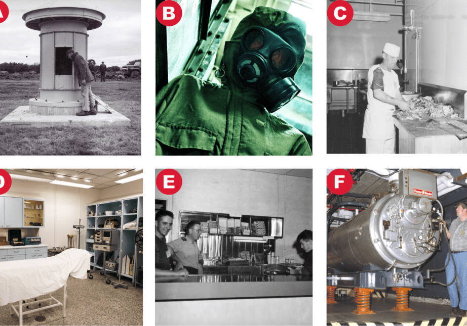 Collage image of various roles within the Diefenbunker.