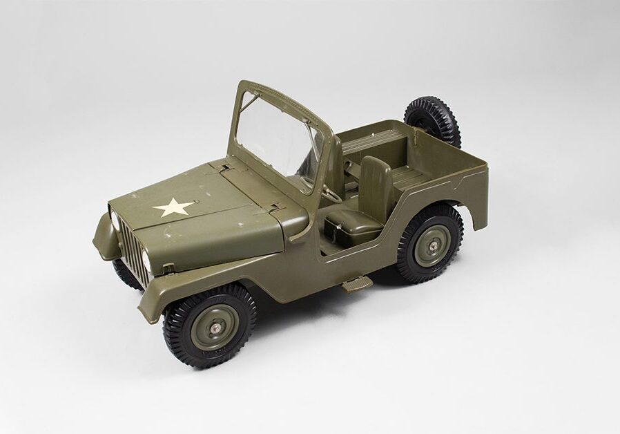 Toy jeep from the Louis Marx & Company in the Diefenbunker's collections.